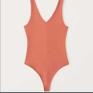 Abercrombie Double-Layered Seamless Fabric V-Neck Bodysuit